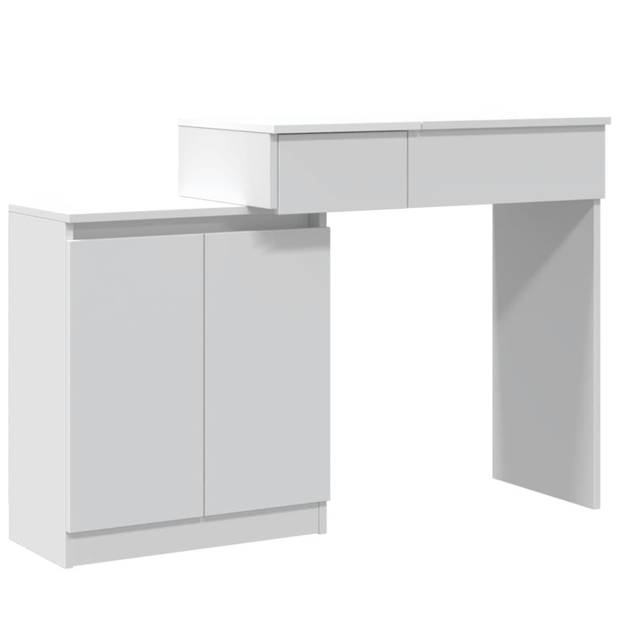 vidaXL Kaptafel met LED 115x37x110,5 cm wit