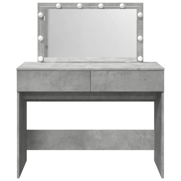 vidaXL Kaptafel met LED-verlichting 100x40x120 cm betongrijs