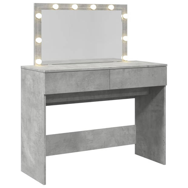 vidaXL Kaptafel met LED-verlichting 100x40x120 cm betongrijs