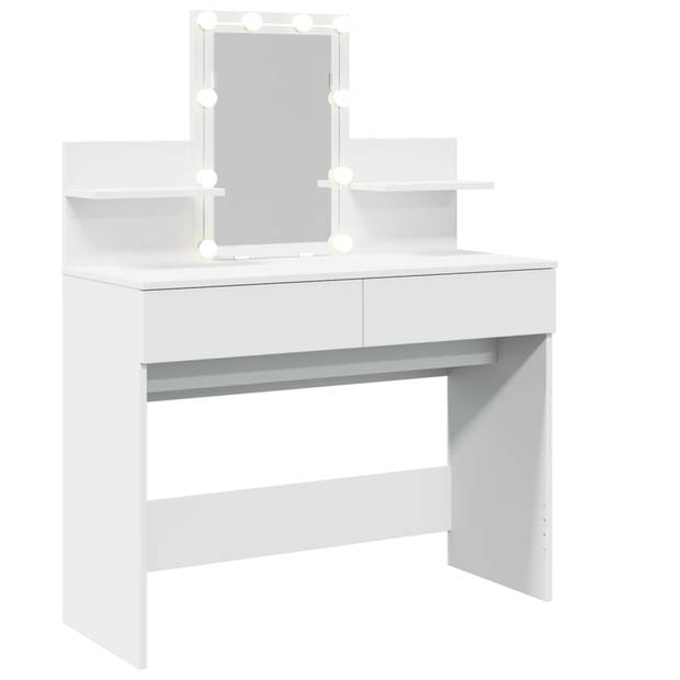 vidaXL Kaptafel met LED-verlichting 100x40x130 cm wit