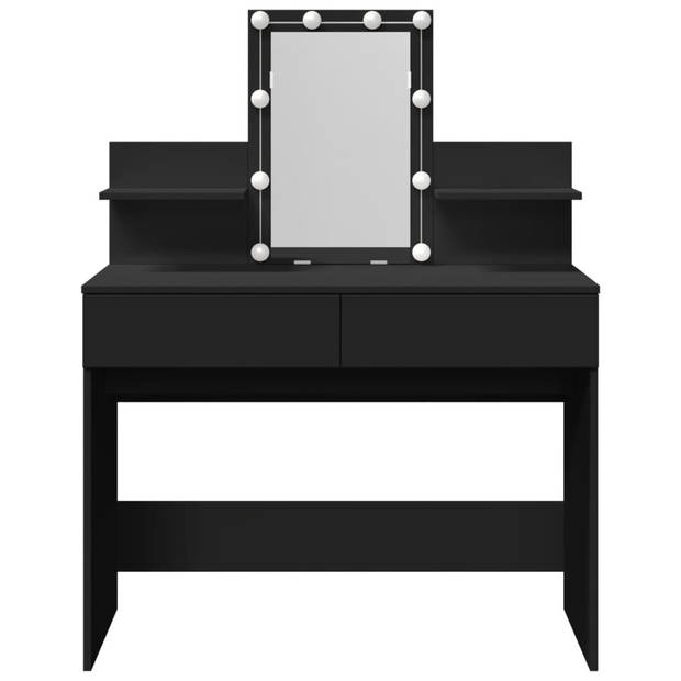 vidaXL Kaptafel met LED-verlichting 100x40x130 cm zwart