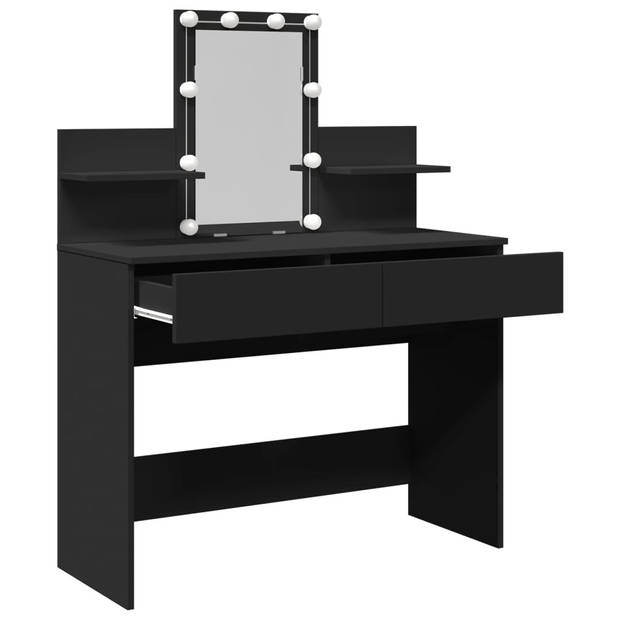 vidaXL Kaptafel met LED-verlichting 100x40x130 cm zwart