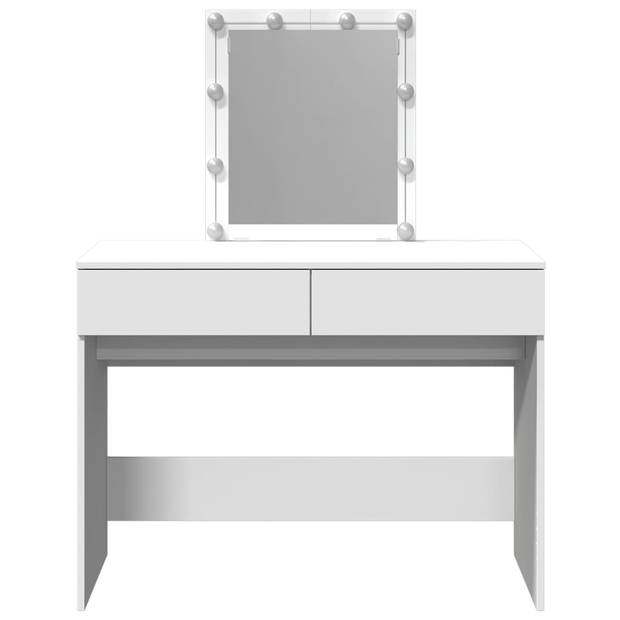 vidaXL Kaptafel met LED 100x40x130 cm wit