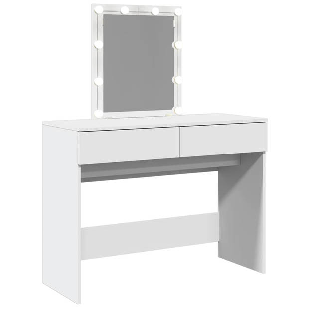 vidaXL Kaptafel met LED 100x40x130 cm wit