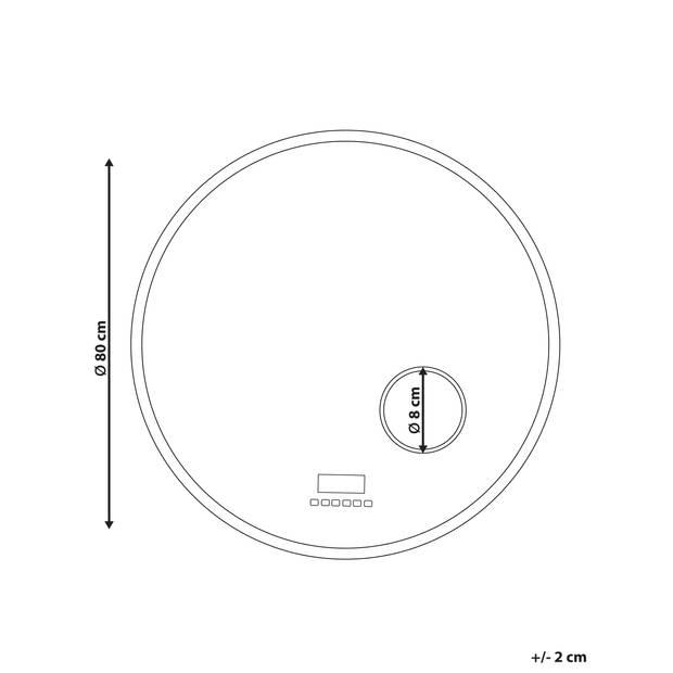 Beliani FIXIN - Badkamerspiegel-Zilver-Synthetisch materiaal, Aluminium