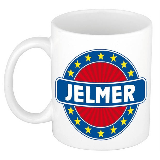 Voornaam Jelmer koffie/thee mok of beker - Naam mokken