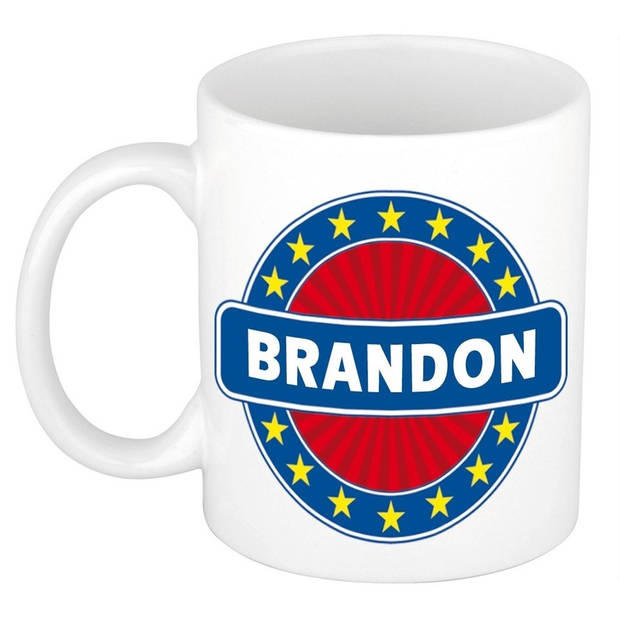 Voornaam Brandon koffie/thee mok of beker - Naam mokken