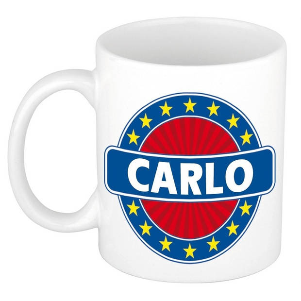 Voornaam Carlo koffie/thee mok of beker - Naam mokken