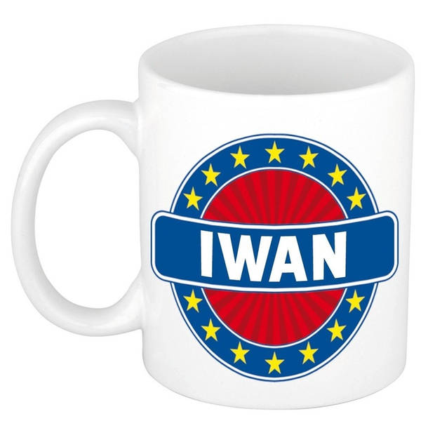 Voornaam Iwan koffie/thee mok of beker - Naam mokken