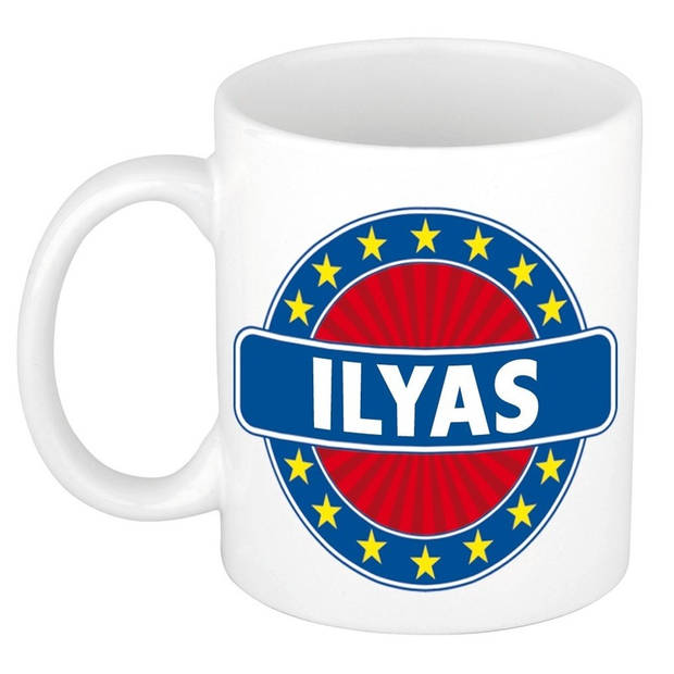 Voornaam Ilyas koffie/thee mok of beker - Naam mokken