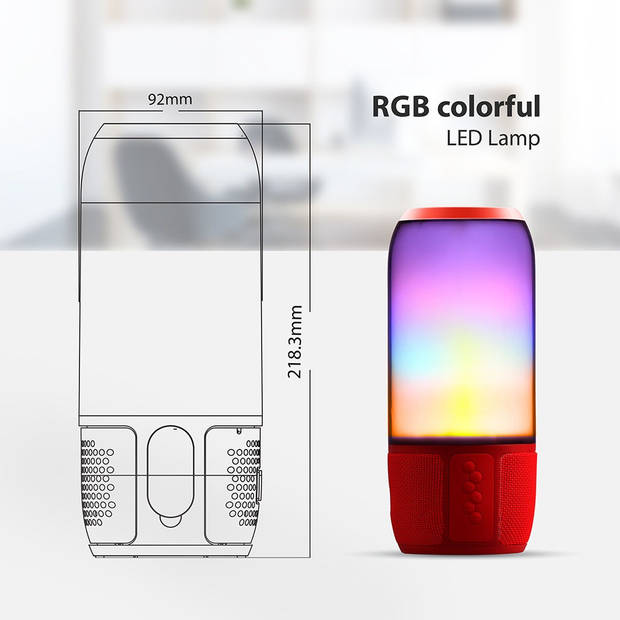 V-TAC VT-6211-R Dansende luidsprekers - RGB - 6W - Rood - IP20