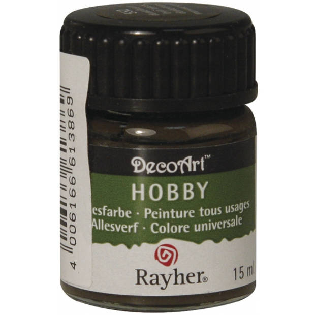 Acrylverf/hobbyverf donkerbruin 15 ml hobby materiaal - Hobbyverf