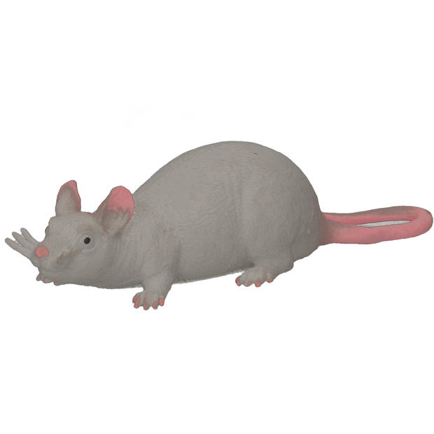 John Toy - Speelgoed Halloween decoratie kunststof rat 28 cm grijs - Speelfiguren