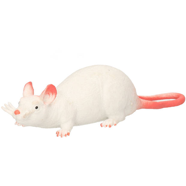 John Toy - Speelgoed Halloween decoratie kunststof rat 28 cm grijs - Speelfiguren