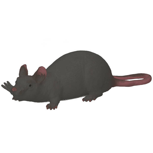 John Toy - Speelgoed Halloween decoratie kunststof rat 28 cm grijs - Speelfiguren