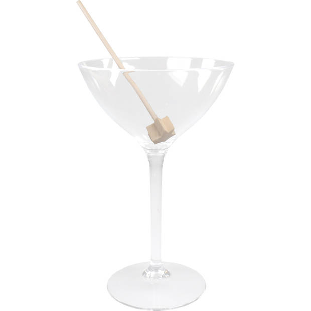 Depa cocktailstampers - 50x stuks -Herbruikbaar - ster vormige - 16cm - hout - Cocktailprikkers