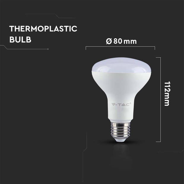 V-TAC VT-280-N LED Lampen - Reflectorlampen - Samsung - IP20 - Wit - 11 Watt - 1055 Lumen - 3000K - 5 Jaar