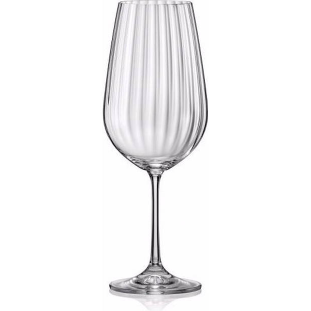 F2D Optic Luxe Wijnglas - Set van 12 - Elegante Kristalheldere Glazen - 55 cl - Ideaal voor Rode & Witte Wijn