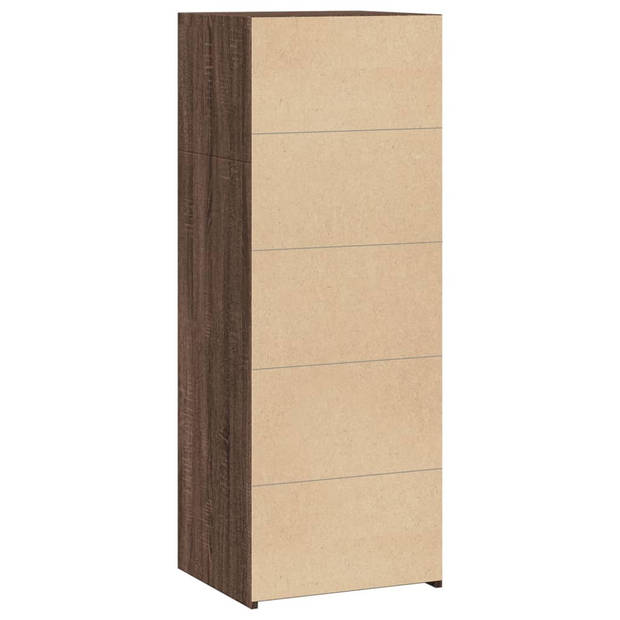 vidaXL Hoge kast 45x41x124 cm bewerkt hout bruin eikenkleurig