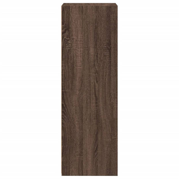 vidaXL Hoge kast 45x41x124 cm bewerkt hout bruin eikenkleurig