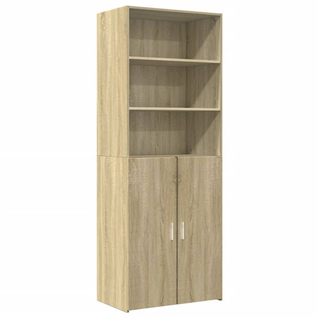 vidaXL Hoge kast 70x42,5x185 cm bewerkt hout sonoma eikenkleurig