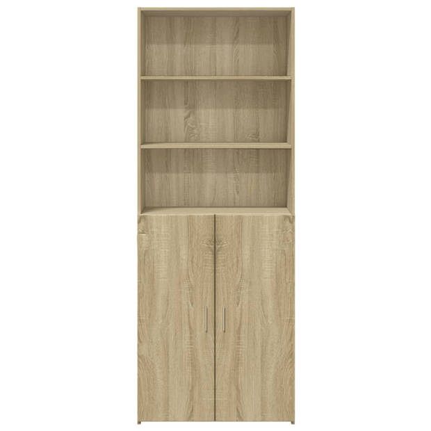 vidaXL Hoge kast 70x42,5x185 cm bewerkt hout sonoma eikenkleurig