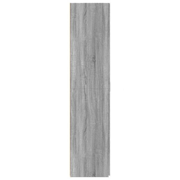 vidaXL Hoge kast 70x42,5x185 cm bewerkt hout grijs sonoma eikenkleurig