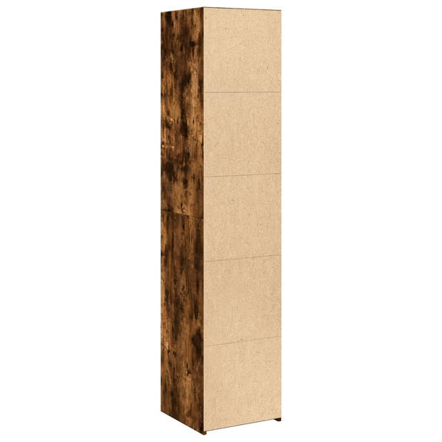 vidaXL Hoge kast 40x41x185 cm bewerkt hout gerookt eikenkleurig