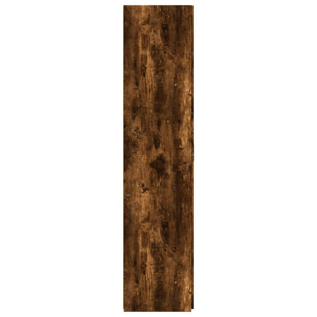 vidaXL Hoge kast 80x42,5x185 cm bewerkt hout gerookt eikenkleurig