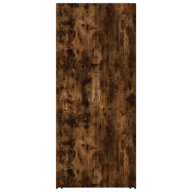 vidaXL Hoge kast 80x42,5x185 cm bewerkt hout gerookt eikenkleurig