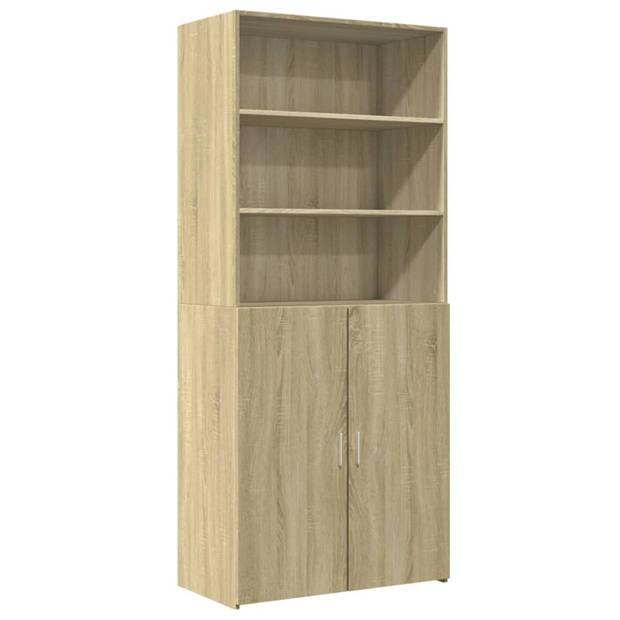 vidaXL Hoge kast 80x42,5x185 cm bewerkt hout sonoma eikenkleurig