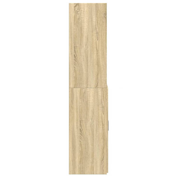 vidaXL Hoge kast 80x42,5x185 cm bewerkt hout sonoma eikenkleurig