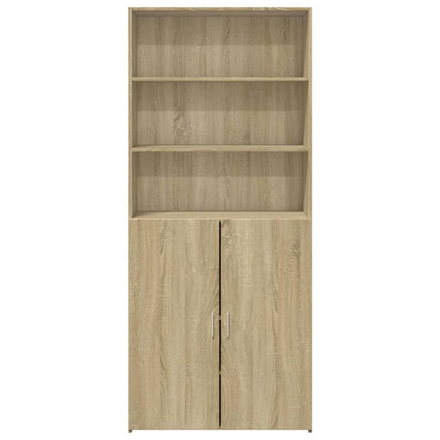 vidaXL Hoge kast 80x42,5x185 cm bewerkt hout sonoma eikenkleurig