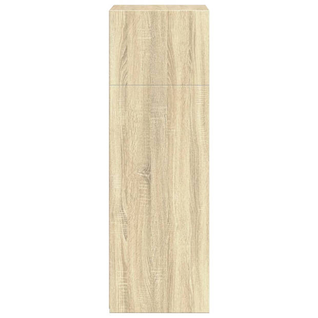 vidaXL Hoge kast 50x41x124 cm bewerkt hout sonoma eikenkleurig