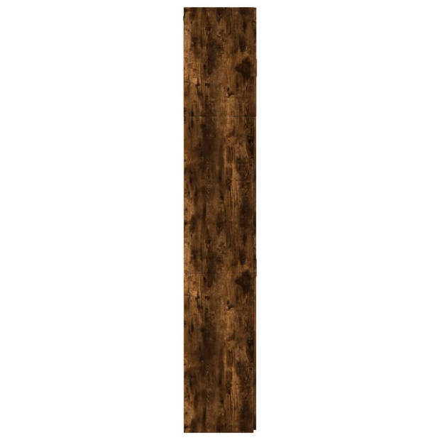 vidaXL Hoge kast 80x42,5x249 cm bewerkt hout gerookt eikenkleurig