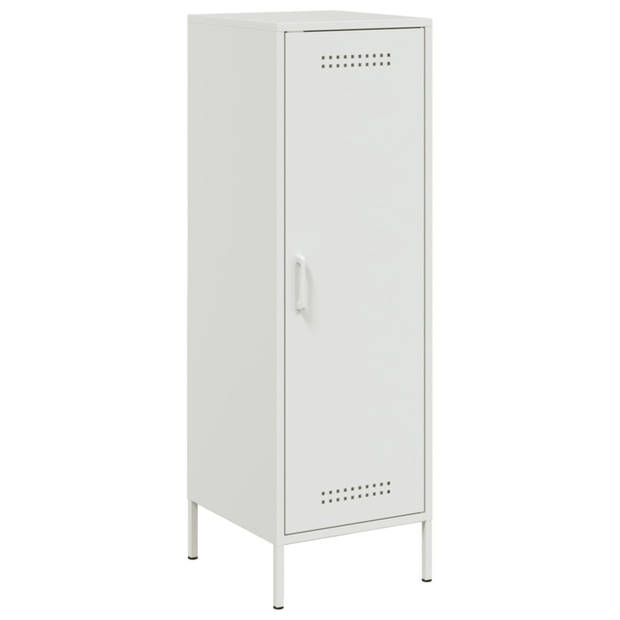 vidaXL Hoge kast 36x39x113 cm staal wit