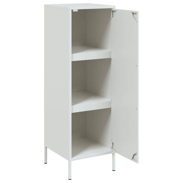 vidaXL Hoge kast 36x39x113 cm staal wit