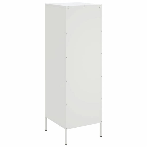 vidaXL Hoge kast 36x39x113 cm staal wit