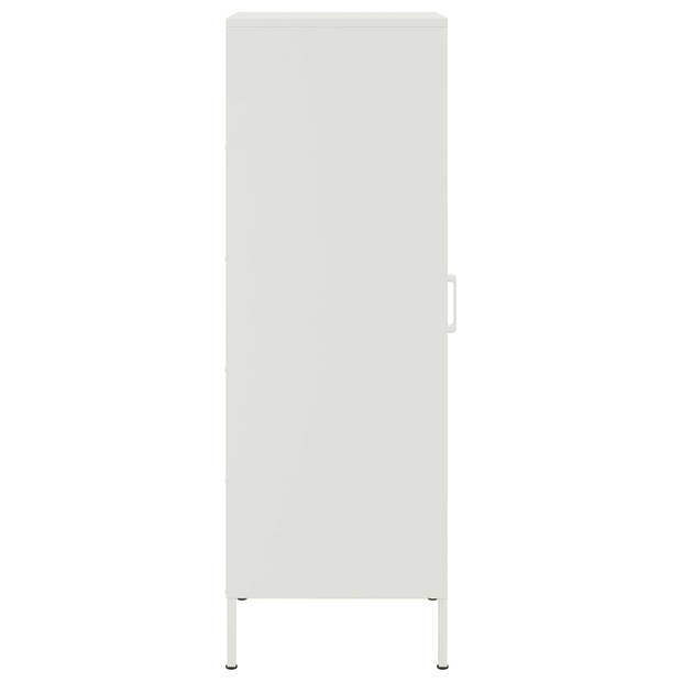 vidaXL Hoge kast 36x39x113 cm staal wit