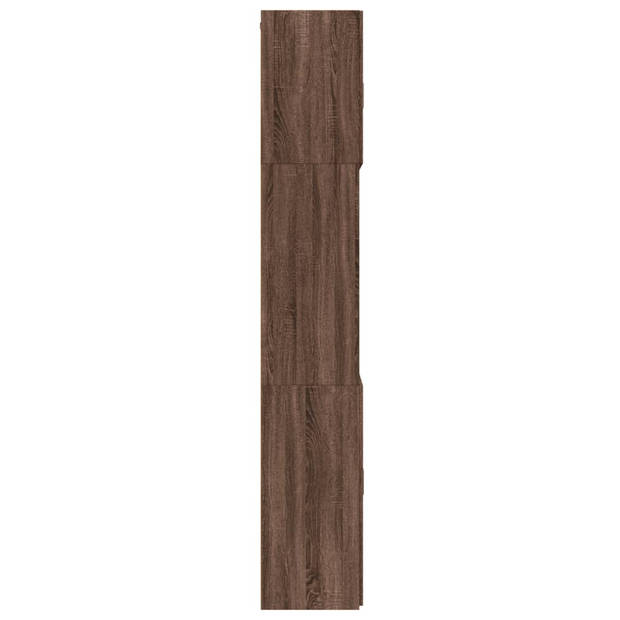 vidaXL Hoge kast 80x42,5x249 cm bewerkt hout bruin eikenkleurig