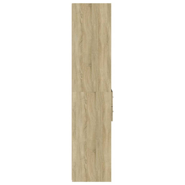 vidaXL Hoge kast 45x42,5x185 cm bewerkt hout sonoma eikenkleurig