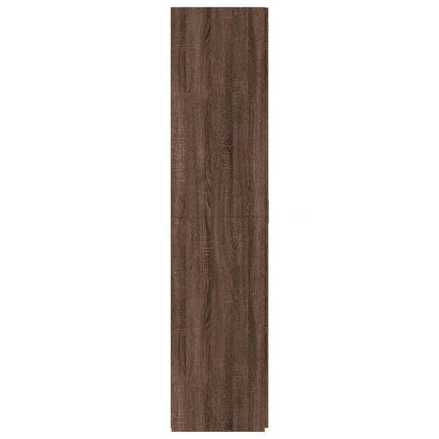 vidaXL Hoge kast 80x42,5x185 cm bewerkt hout bruin eikenkleurig