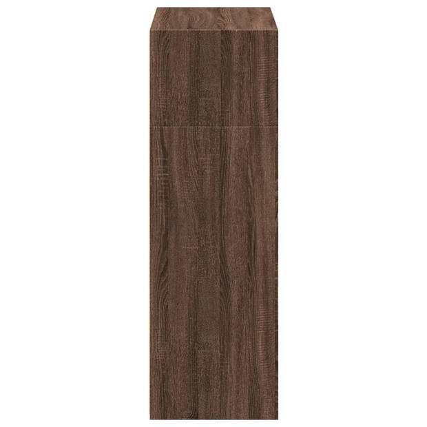 vidaXL Hoge kast 70x41x124 cm bewerkt hout bruin eikenkleur