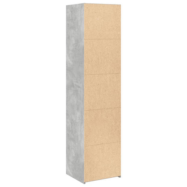 vidaXL Hoge kast 45x41x185 cm bewerkt hout betongrijs