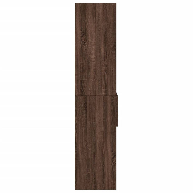 vidaXL Hoge kast 50x42,5x185 cm bewerkt hout bruin eikenkleur