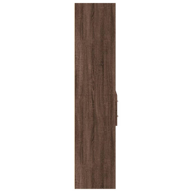 vidaXL Hoge kast 70x42,5x185 cm bewerkt hout bruin eikenkleurig