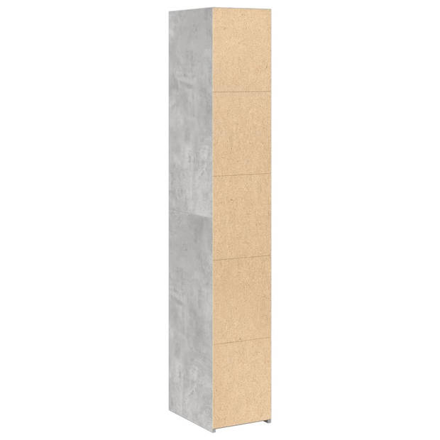 vidaXL Hoge kast 30x41x185 cm bewerkt hout betongrijs