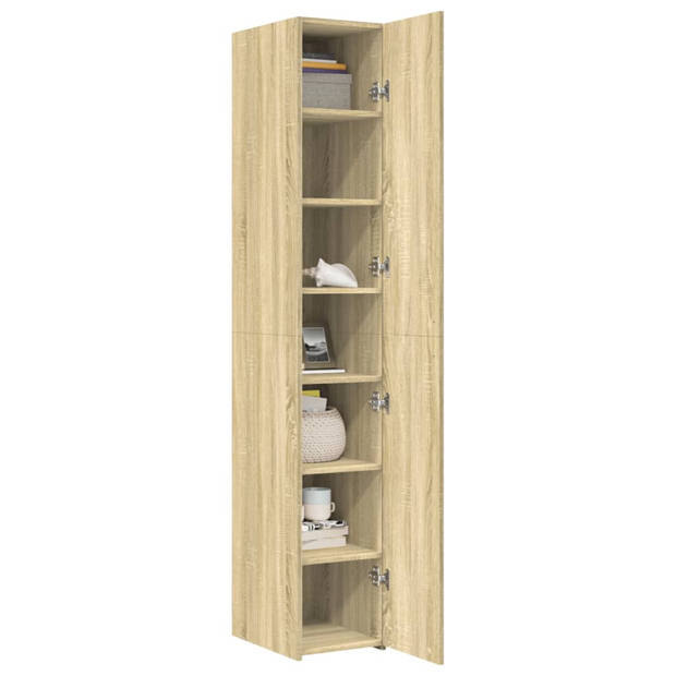 vidaXL Hoge kast 30x42,5x185 cm bewerkt hout sonoma eikenkleurig