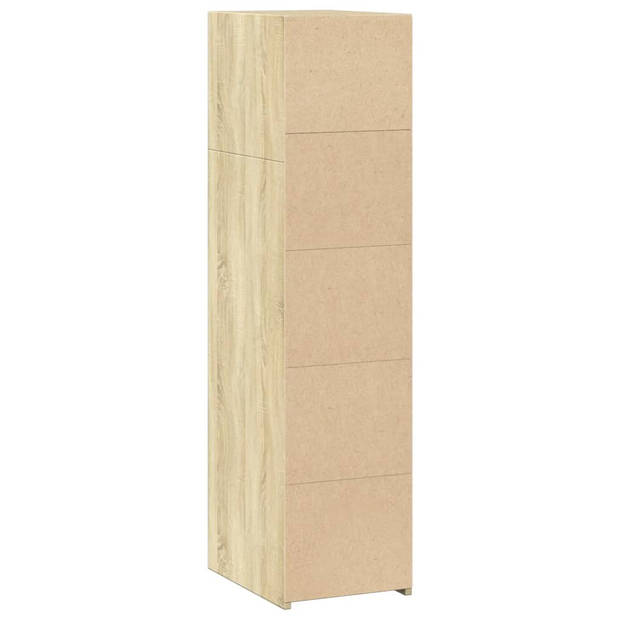 vidaXL Hoge kast 30x41x124 cm bewerkt hout sonoma eikenkleurig