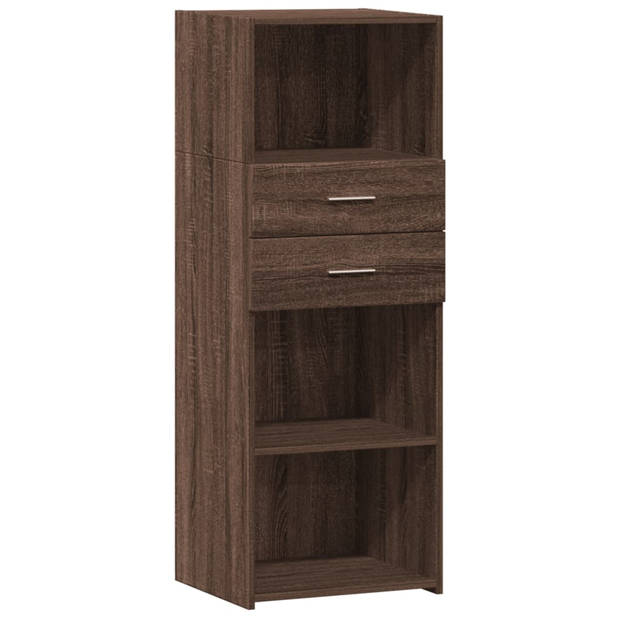 vidaXL Hoge kast 45x42,5x124 cm bewerkt hout bruin eikenkleurig